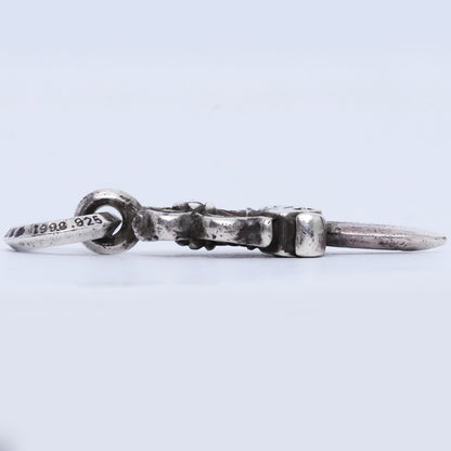 CHROME HEARTS #5 Dagger Charm Necklace Top Silver Size F