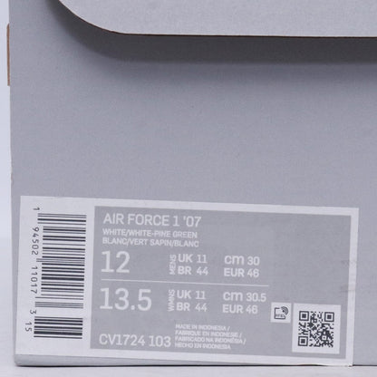 NIKE Air Force 1 Low White/Green Sneakers Size 30cm