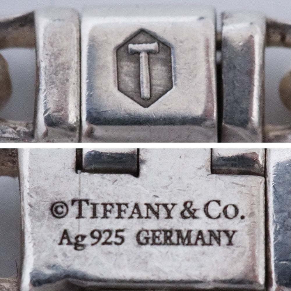 TIFFANY&CO. 1837 Makers Chain Necklace Silver Gold Size 62CM