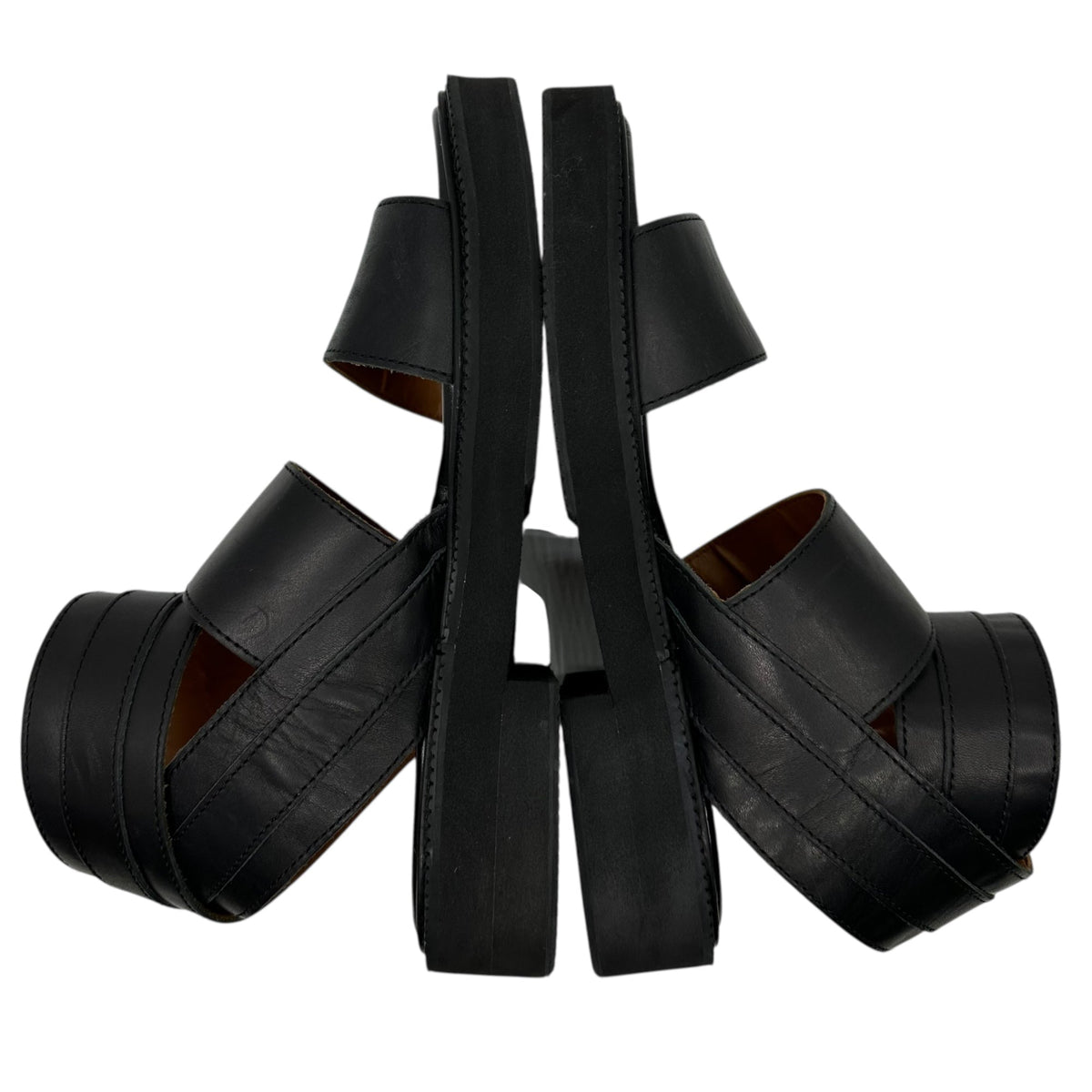 COMME des GARCONS JUNYA WATANABE Leather Sandals Size M