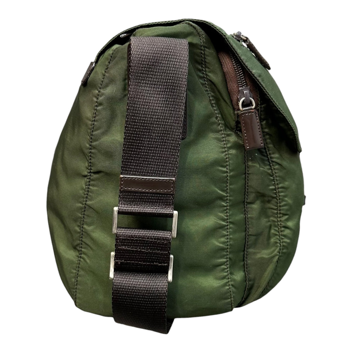 PRADA Nylon Messenger Bag Khaki