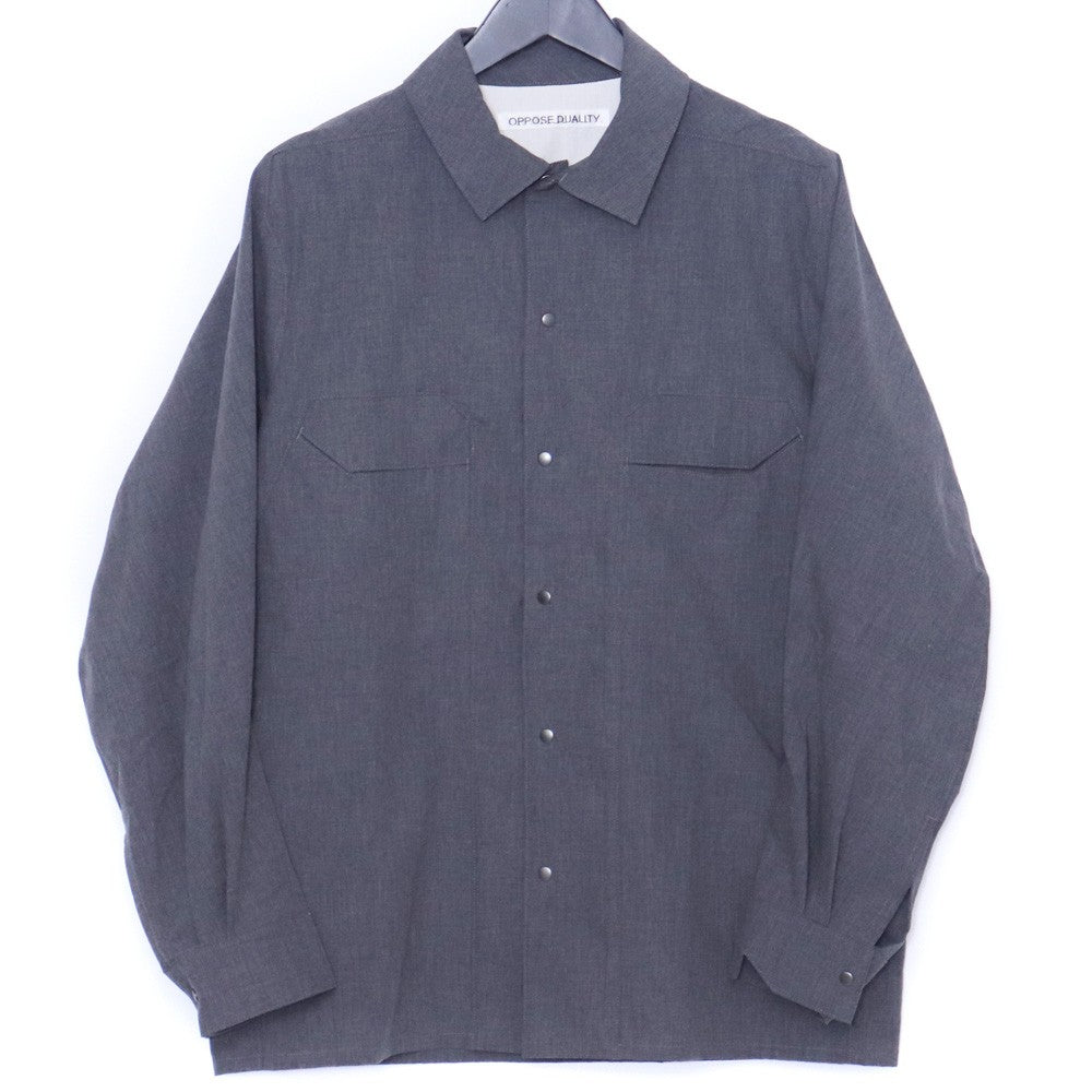 OPPOSE DUALITY 25SS Gray Panel Long Sleeve Shirt Size 44