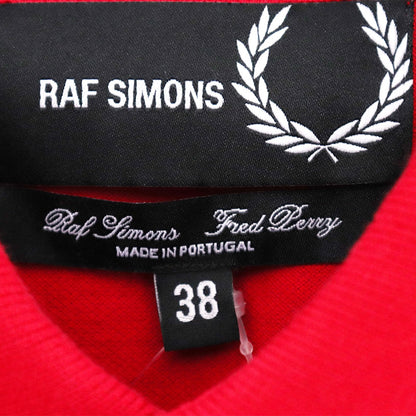 RAF SIMONS x Fred Perry Space Pocket Pique Polo Red Size 38