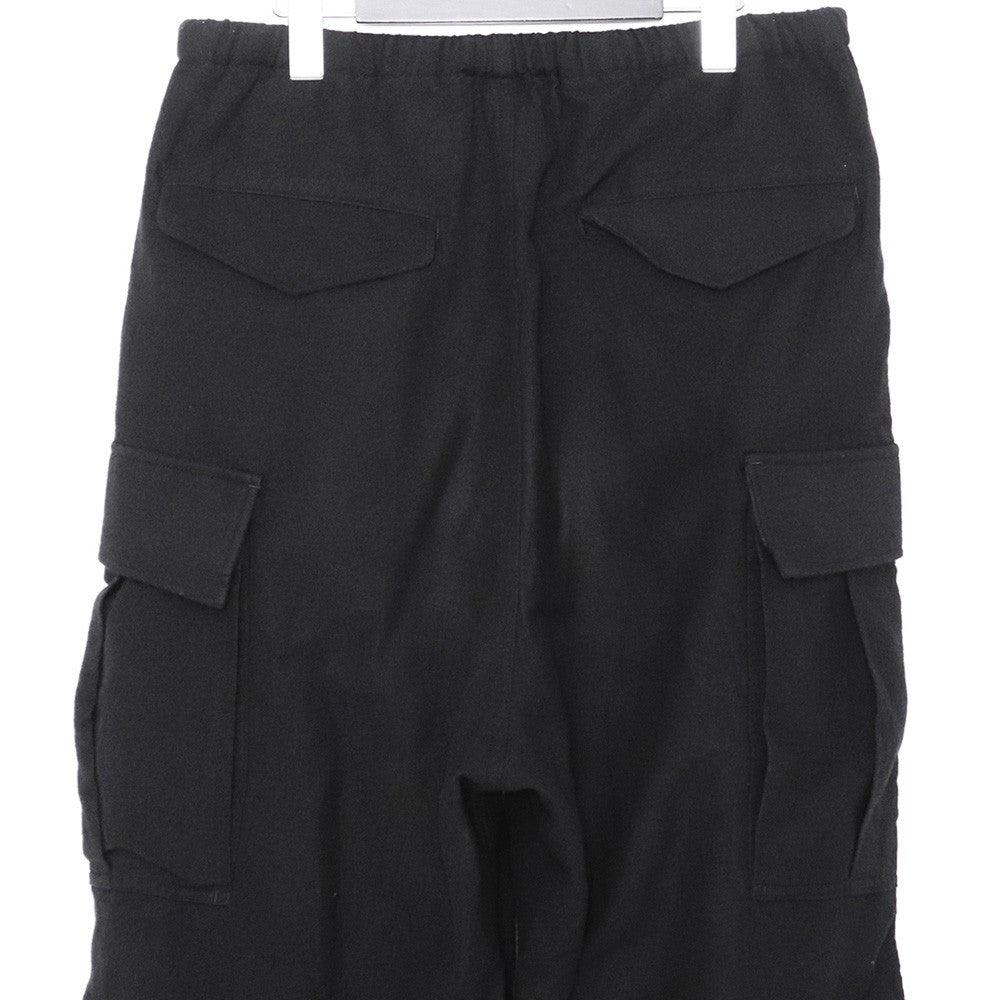SUS-SOUS Black Wool Cargo Pants Size 7