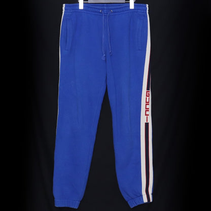 GUCCI Sidelined Technical Jersey Pants Blue Size M
