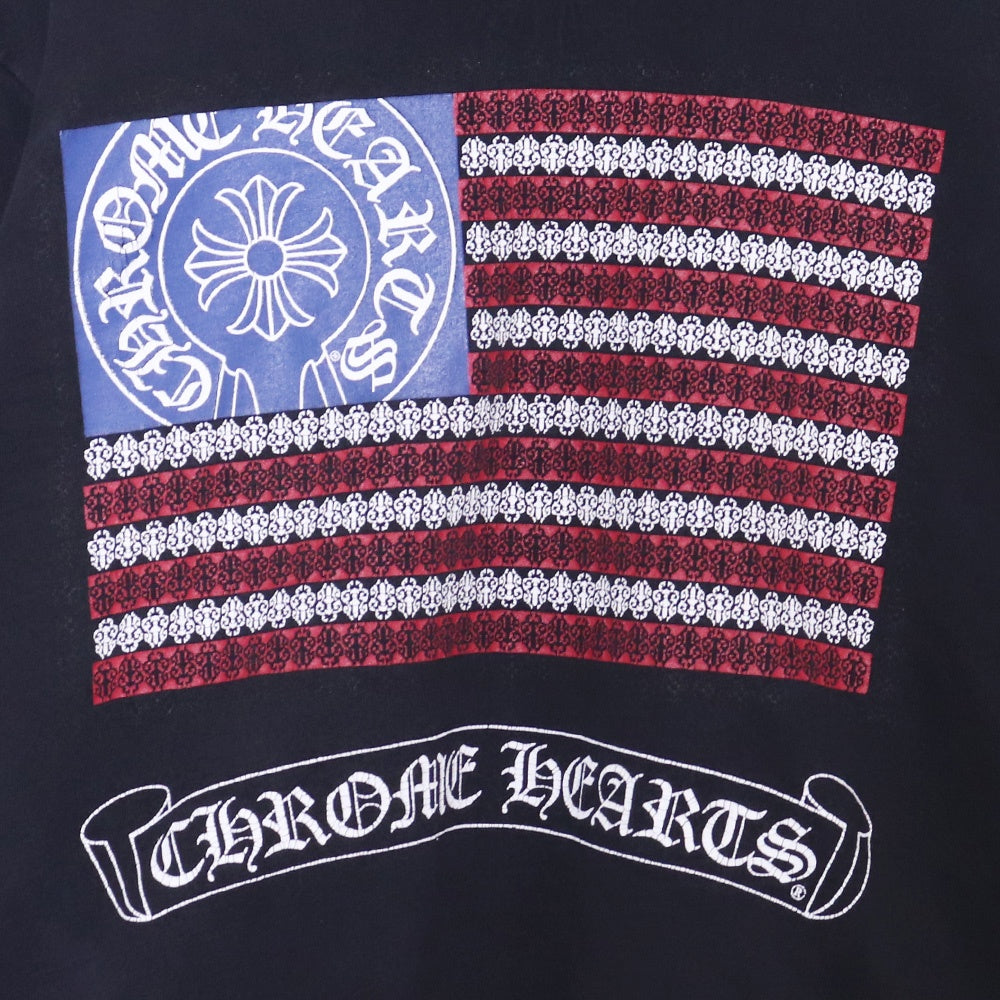 Chrome Hearts Old Flag Horseshoe Zip Hoodie Black Size M