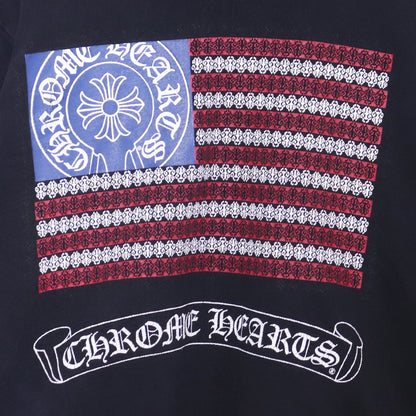 Chrome Hearts Old Flag Horseshoe Zip Hoodie Black Size M