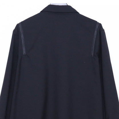 GROUND Y Wool Gabardine Zipper Shoulder Shirt Black Size 3