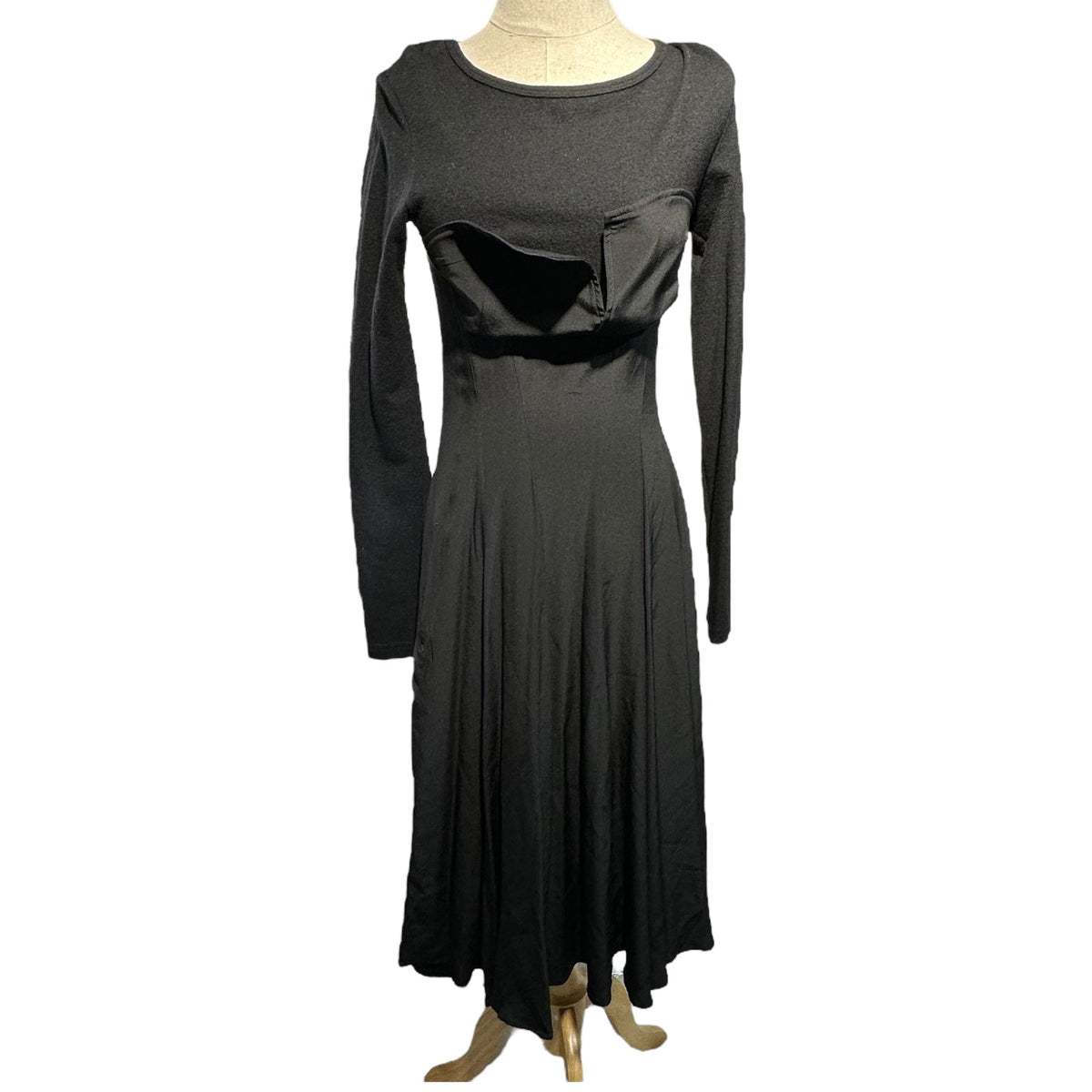 MICHIKO by Y's Back Zip Chest Design Silk Dress Size 2