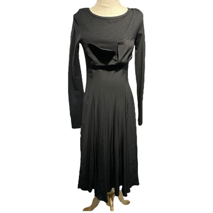 MICHIKO by Y's Back Zip Chest Design Silk Dress Size 2