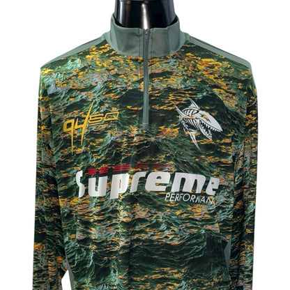 Supreme wave zip up long sleeve tee 22SS Size L