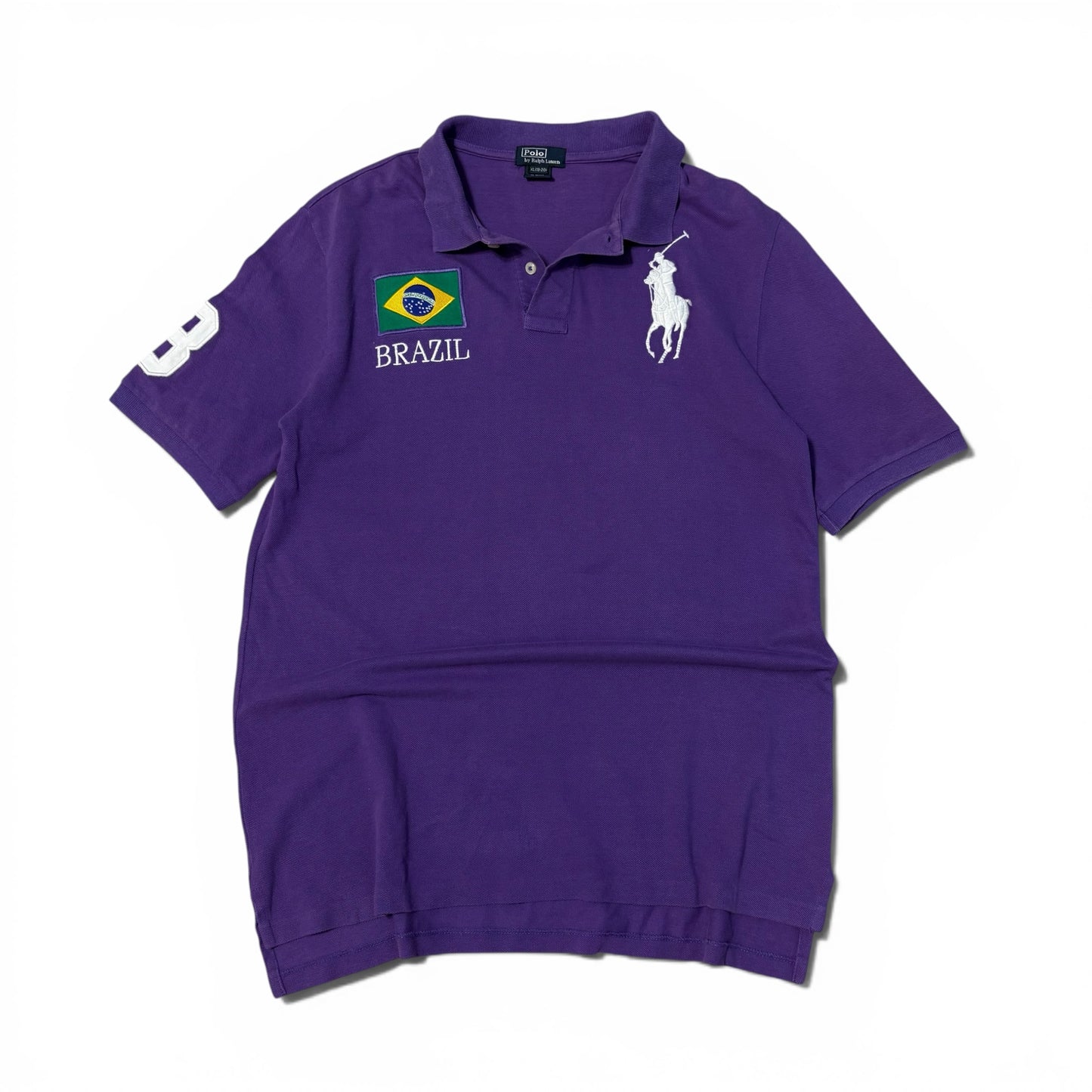 Vintage Polo Ralph Lauren Bigpony Purple Polo Shirt Size XL