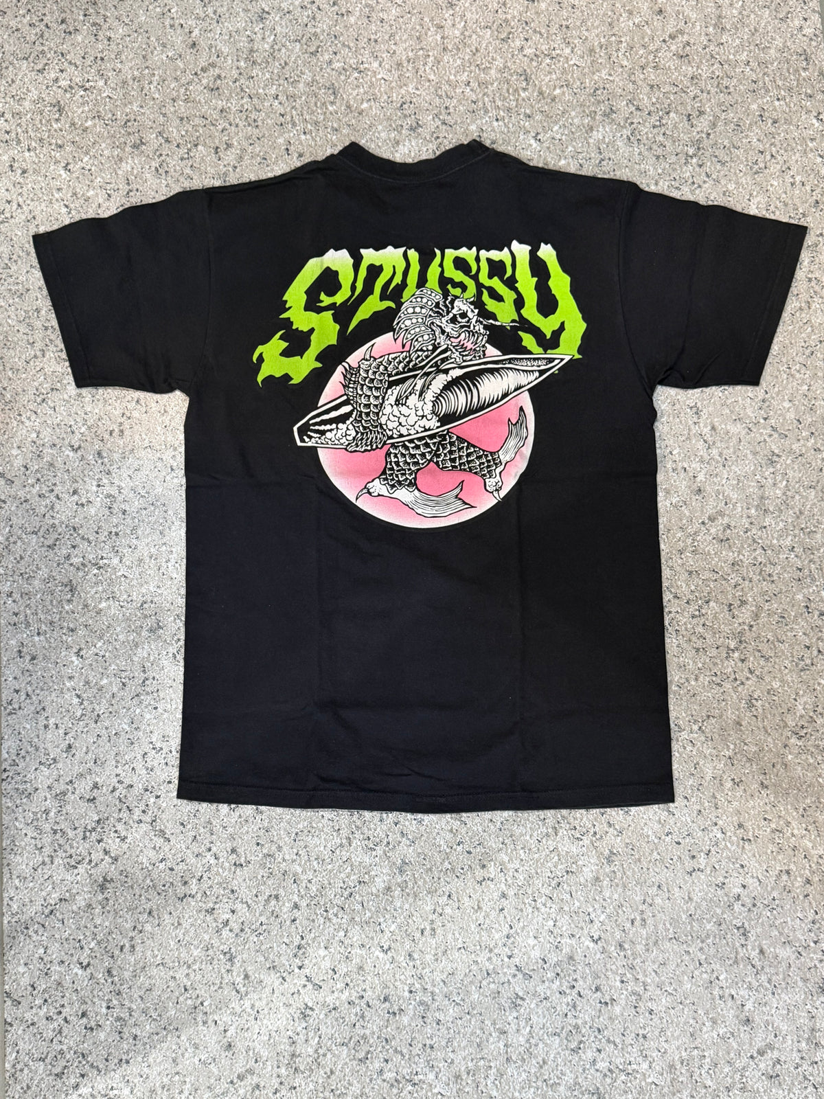 STUSSY Surfman T-Shirt Black Size M