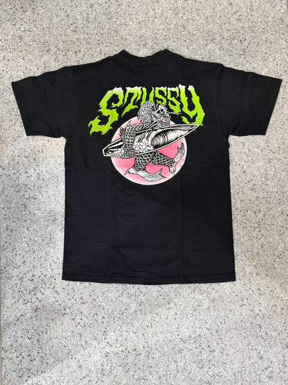 STUSSY Surfman T-Shirt Black Size M