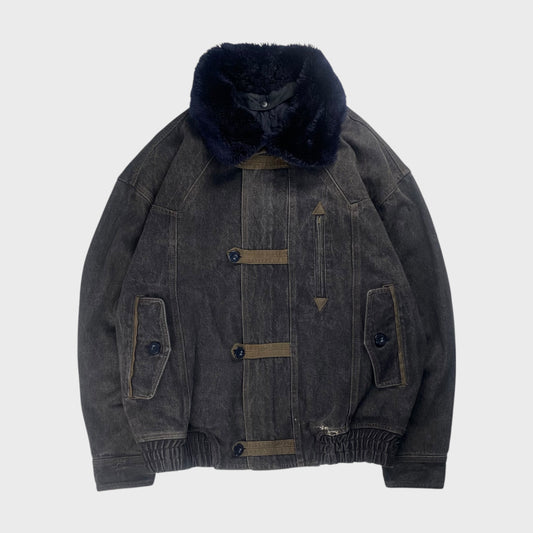 PIA SPORTS Denim Jacket Black Size L