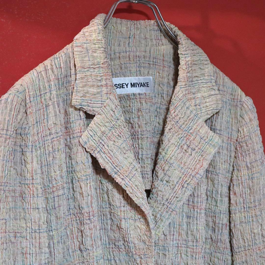 Issey Miyake 91SS Wrinkle Pleated All-Over Print Size M