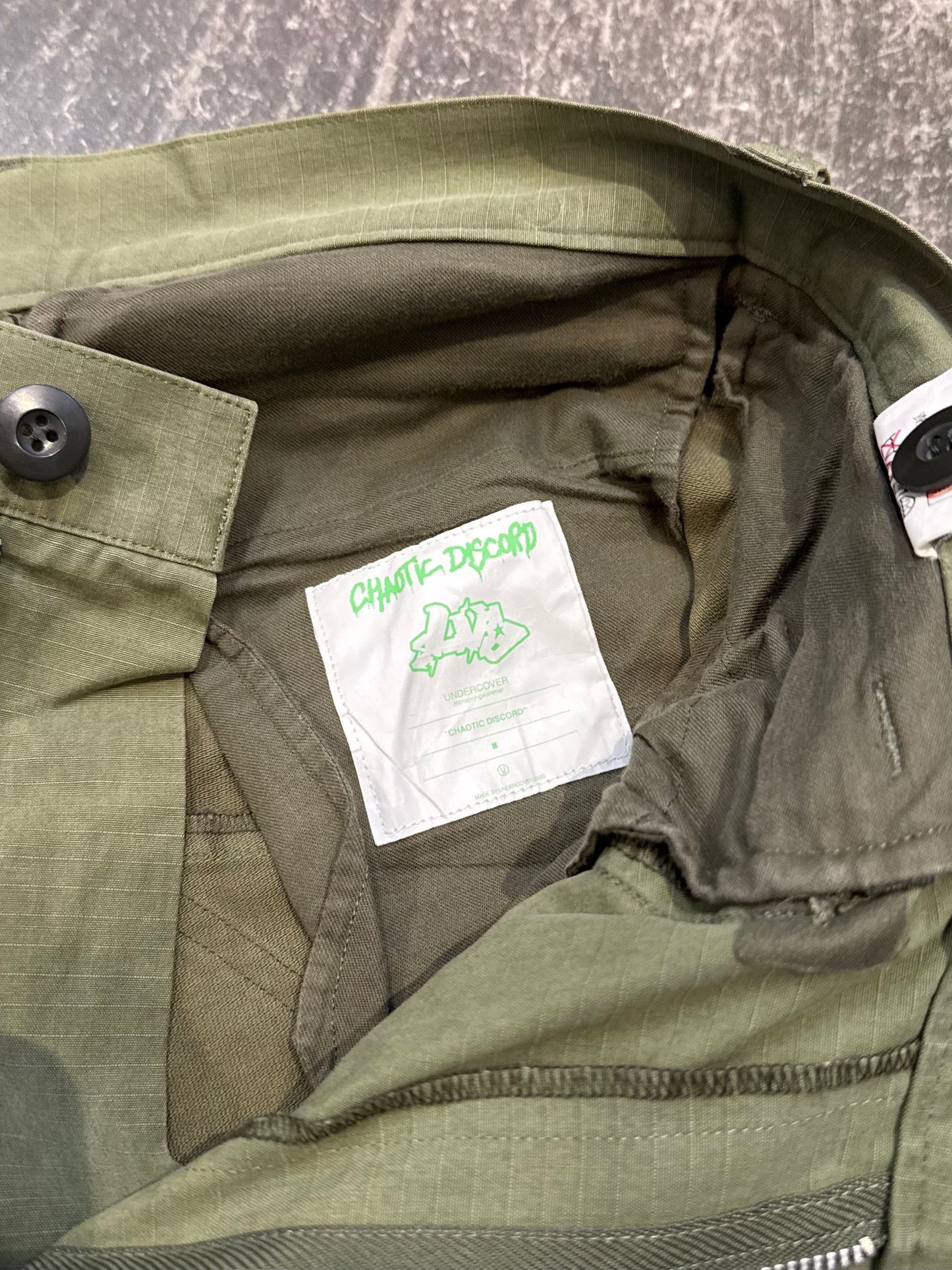 undercover 01SS Khaki Cotton Pants Size M