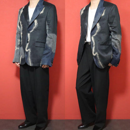 Fendi Silk-Blend Patterned 2-Button Tailored Jacket Size 48