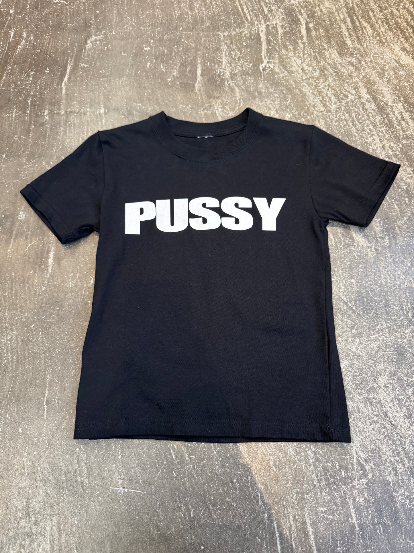 Vintage PUSSY TEE Black Size XS
