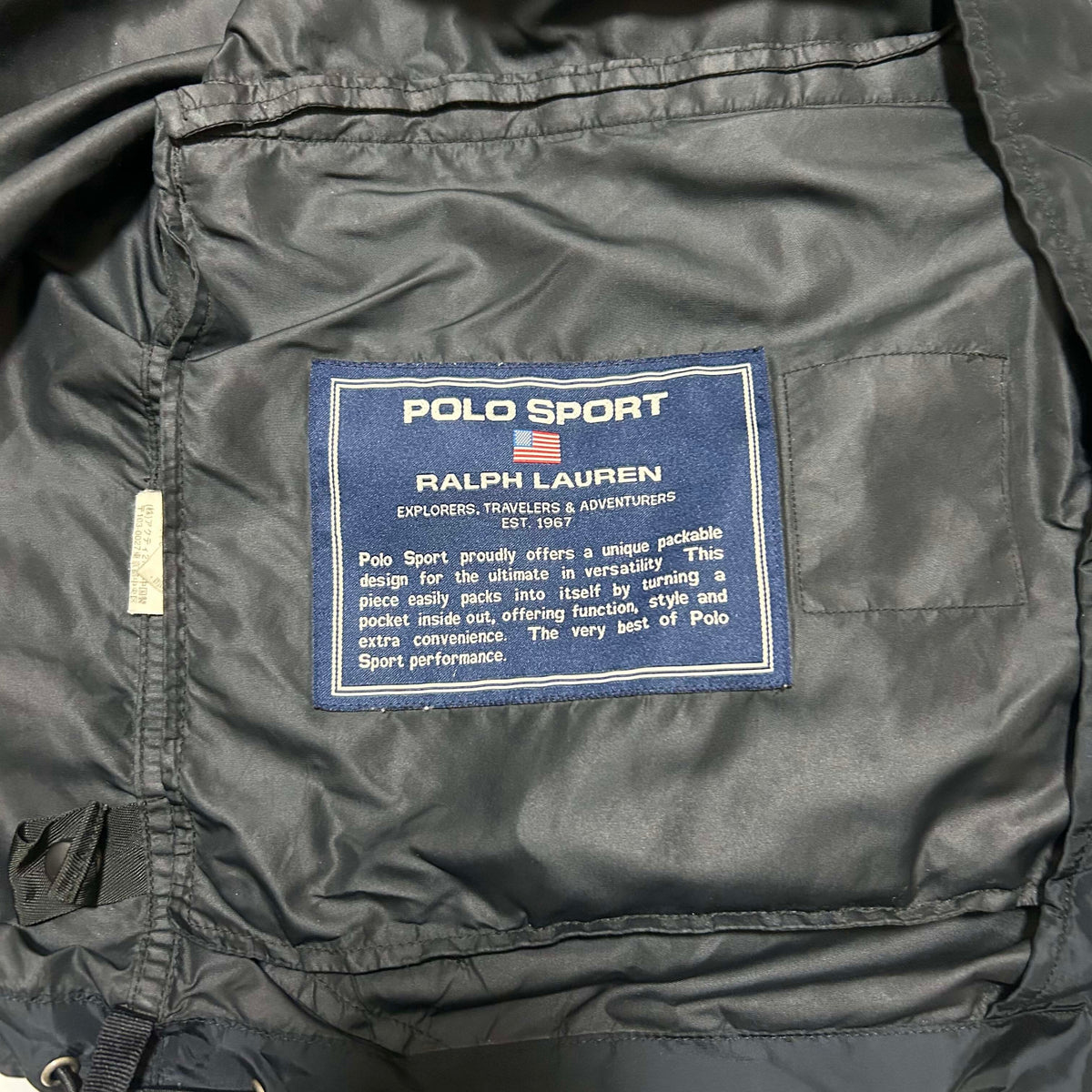 POLO SPORT 90s Packable Nylon Jacket Black Size M