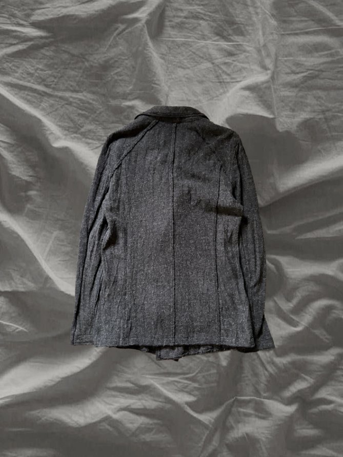 bajra Cotton Inside Out Layered Jacket Dark Grey Size 2