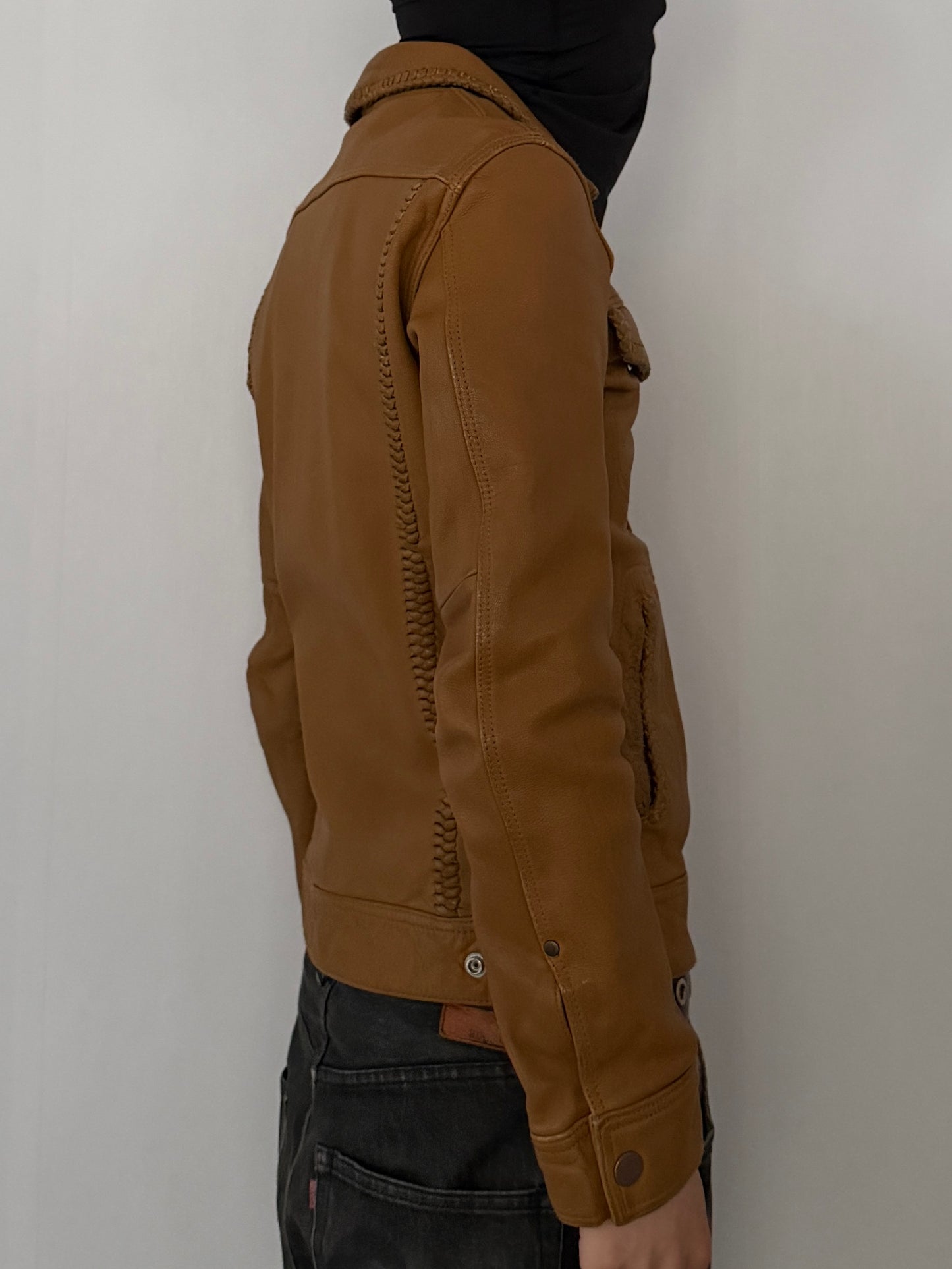 PHENOMENON BEYOND DESCRIPTION Leather Jacket Brown Size S
