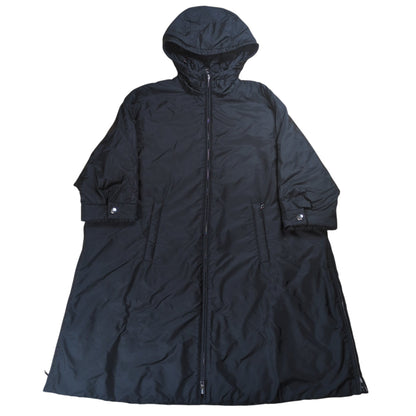 PRADA Black Quilted Zip Detail Nylon Padded Coat Size 36