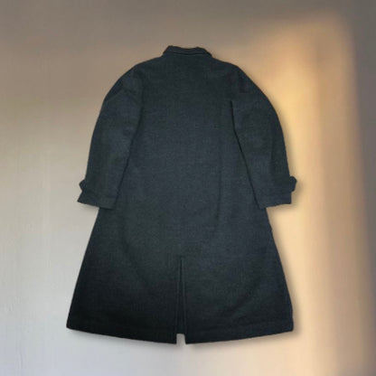 Y's Dark Gray Cashmere Blend Wool Long Coat