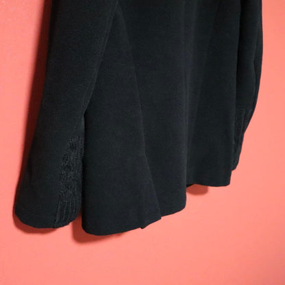 Y's 14AW Cable Knit Docking Melton Wool Peacoat Size 1