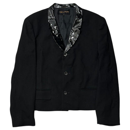 COMME des GARCONS 91AW Vinyl Collar Wool Jacket Size S