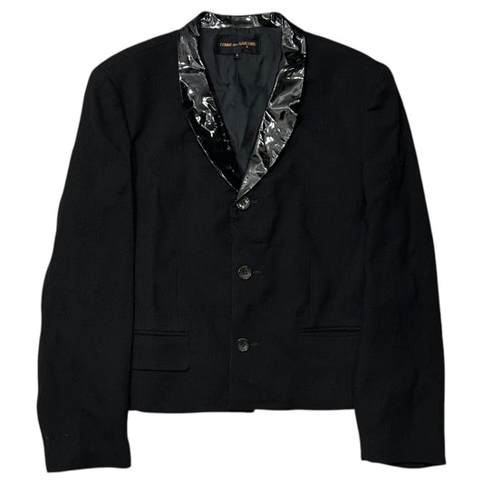 COMME des GARCONS 91AW Vinyl Collar Wool Jacket Size S