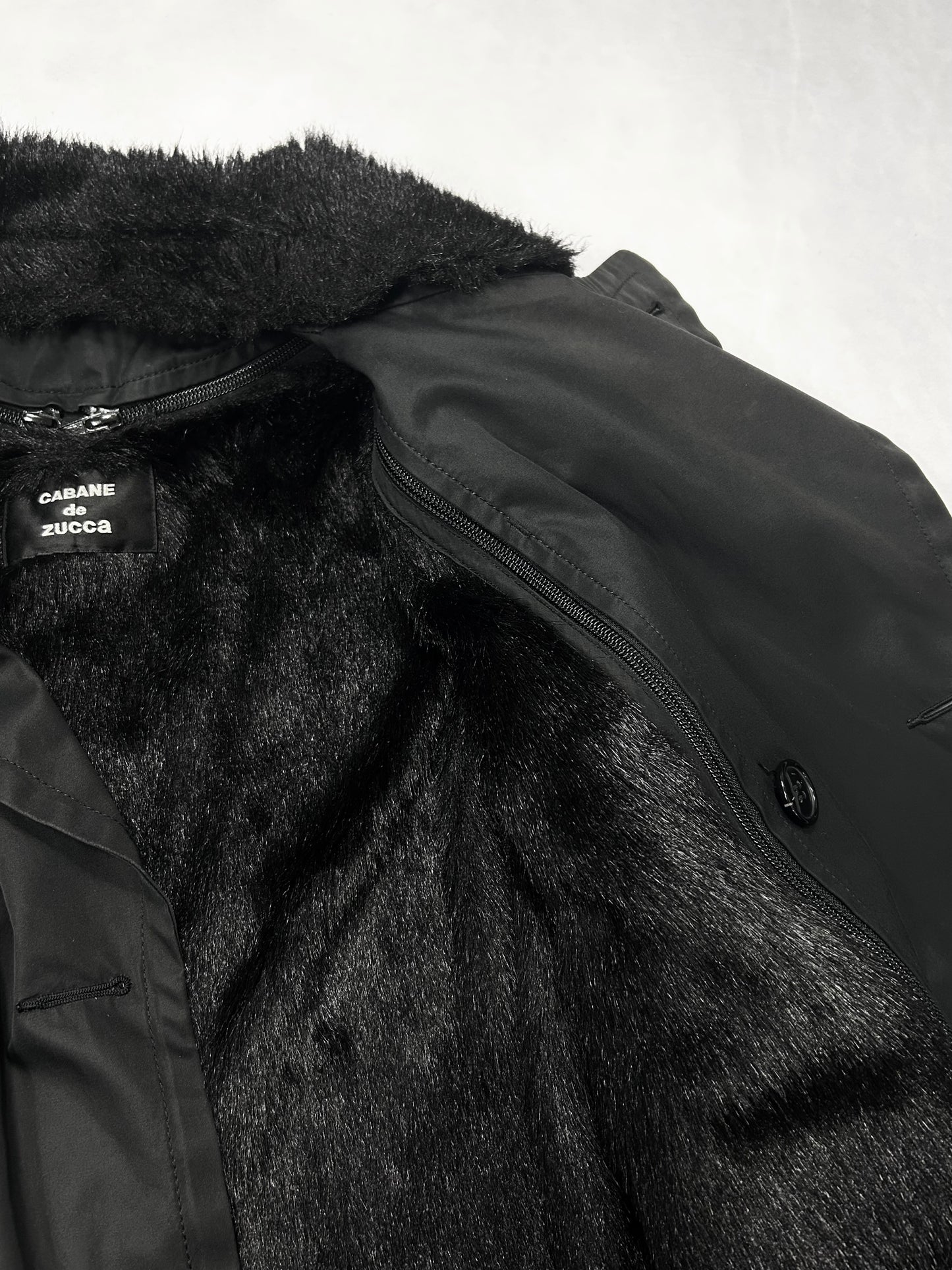CABANE de ZUCCa F/W2007 Fur Collar Double Coat Size S