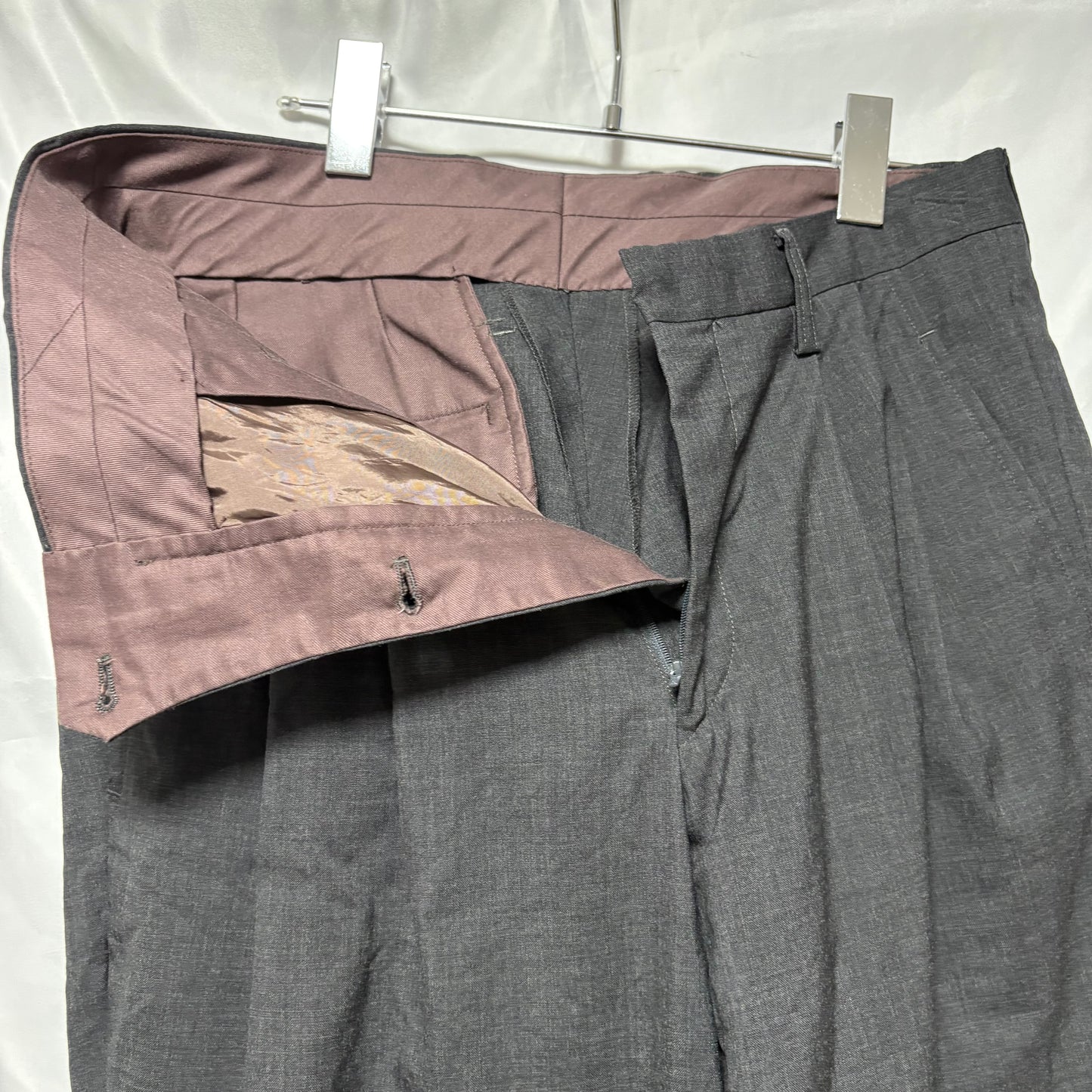 kolor 21SS Asymmetric Wool Cropped Pants Gray Size 2