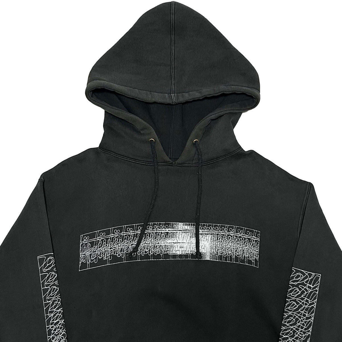 STUSSY 2000s Faded Logo Hoodie Black Size S