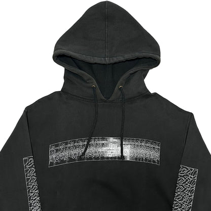 STUSSY 2000s Faded Logo Hoodie Black Size S