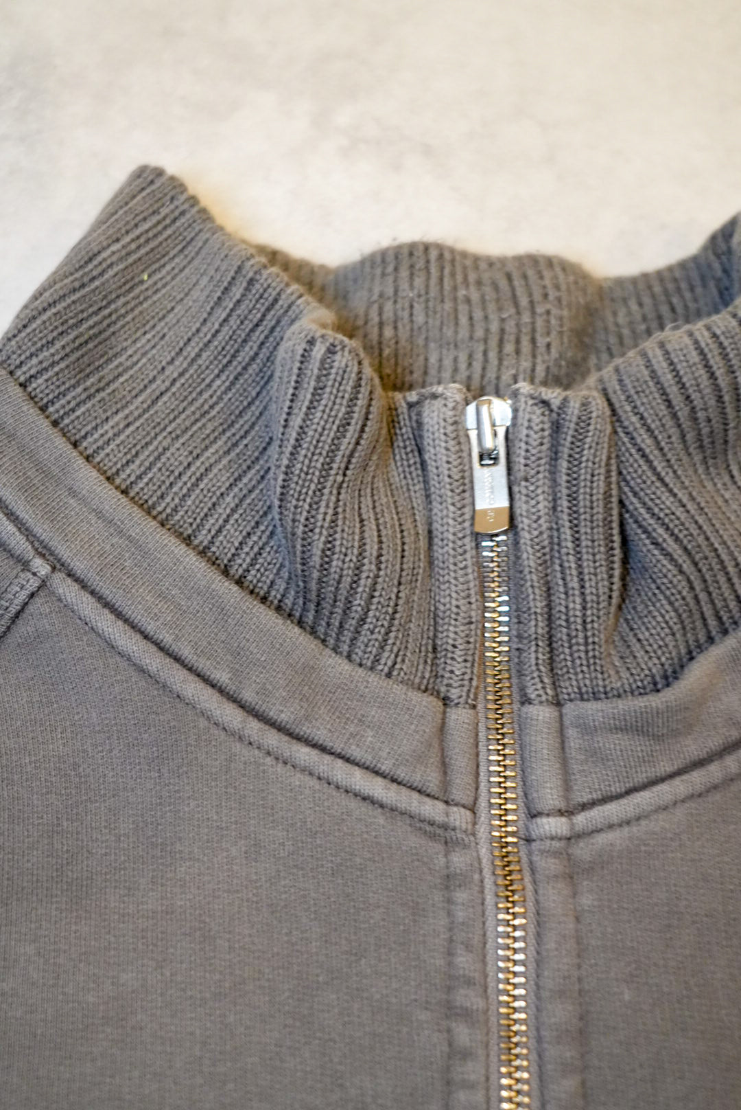 C.P. COMPANY half Half zip high neck long sleeve sweatshirt Gray Size XL