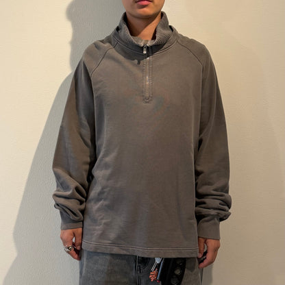 C.P. COMPANY half Half zip high neck long sleeve sweatshirt Gray Size XL