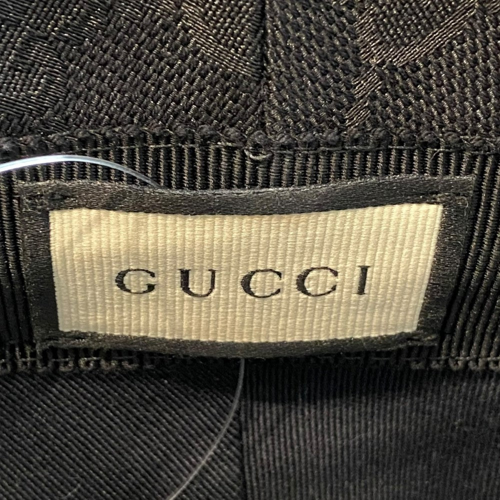 GUCCI Original GG Canvas Bucket Hat Black Size L