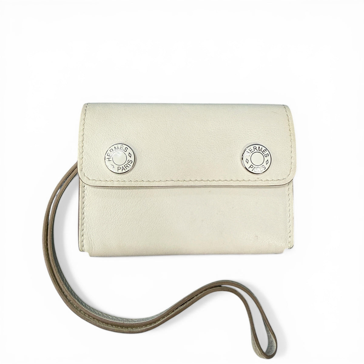 HERMES 2024 Hermèsnap Swift Leather Craie Card