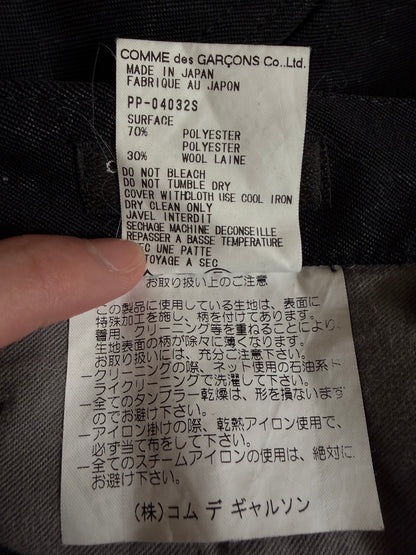 COMME des GAR AW00 Snake Jacquard Pants Black Size S