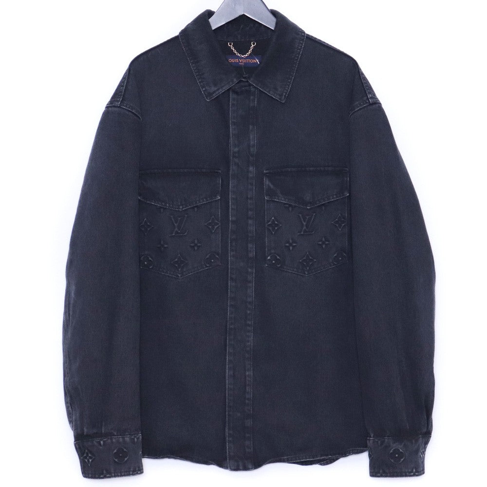 LOUIS VUITTON 24SS Monogram Emboss Jacket Black Size M