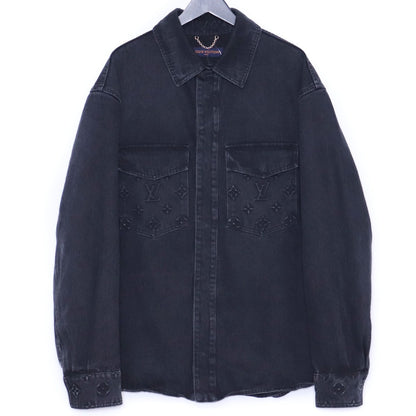 LOUIS VUITTON 24SS Monogram Emboss Jacket Black Size M