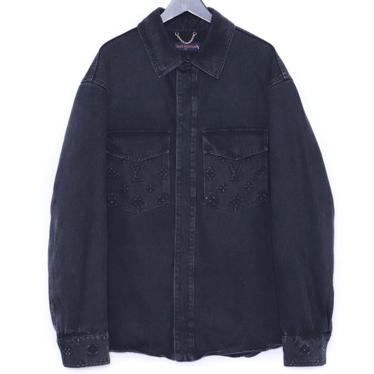 LOUIS VUITTON 24SS Monogram Emboss Jacket Black Size M