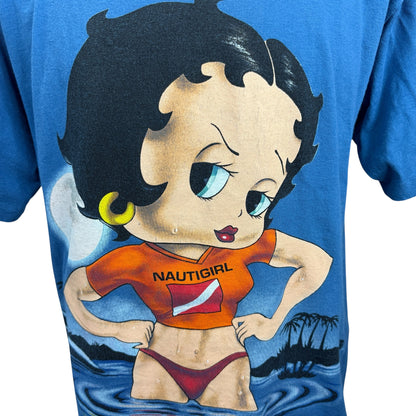 BETTY BOOP 90s NAUTIGIRL Single Stitch Tee Size L