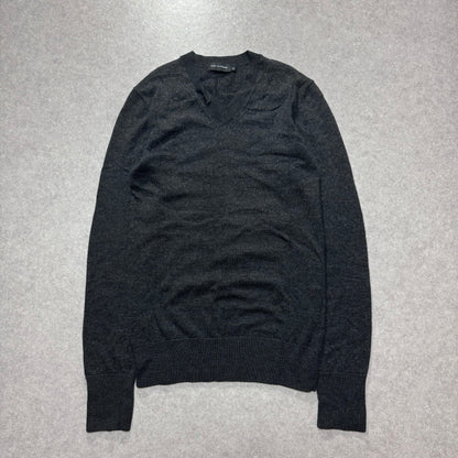 Kris Van Assche Gray V-neck Knit Size XS