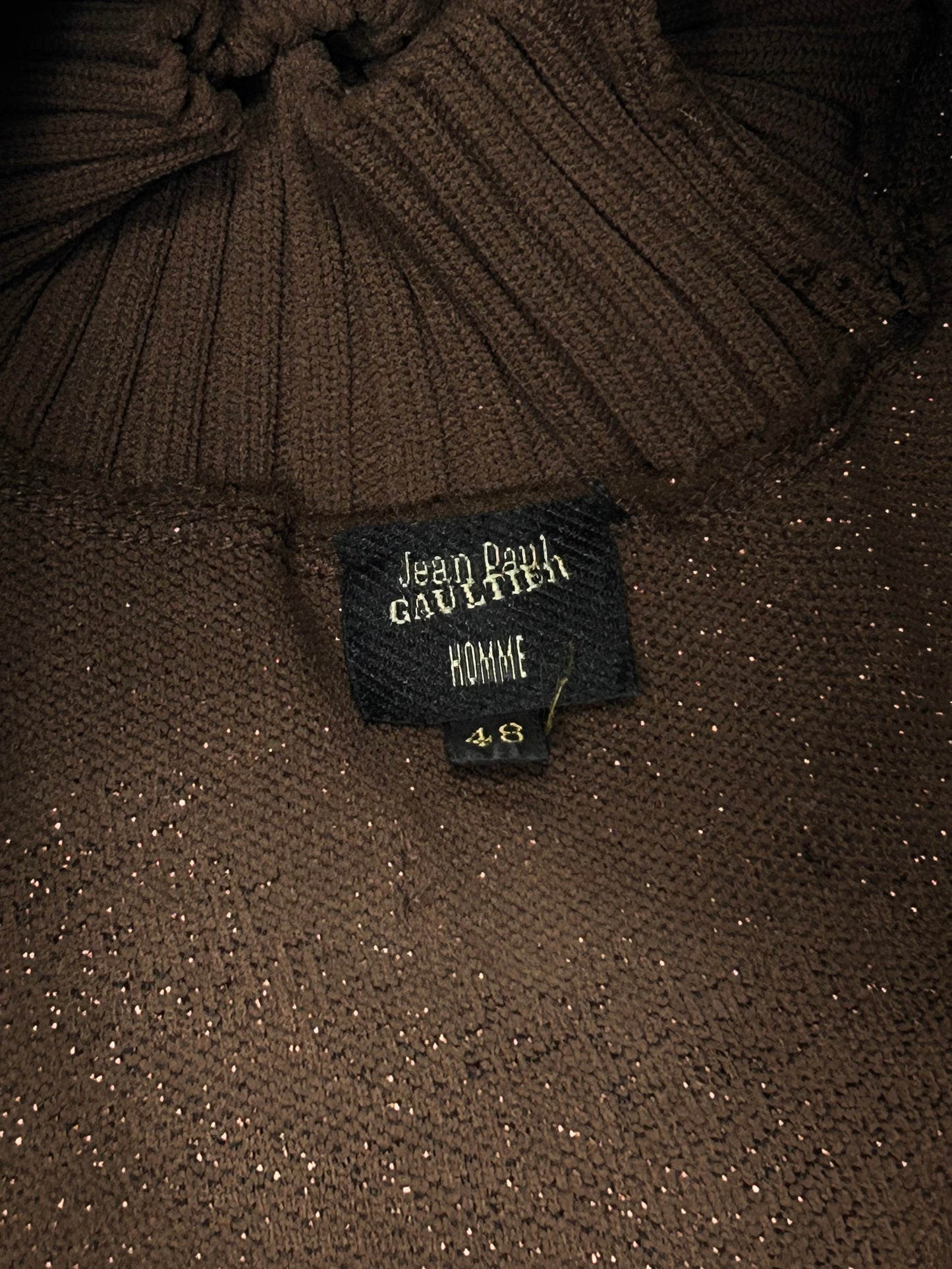 Jean Paul GAULTIER HOMME Arabesque High Glitter Knit Size 48