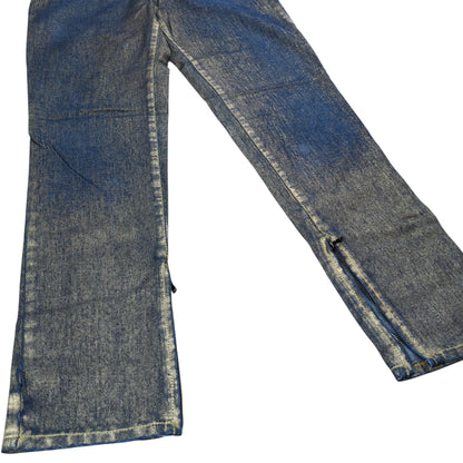 Jean Paul GAULTIER Glitter Coating Side Zip Jeans Size 28