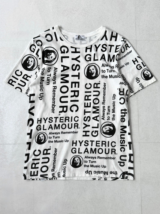 Hysteric Glamour White Graphic T-Shirt Size S
