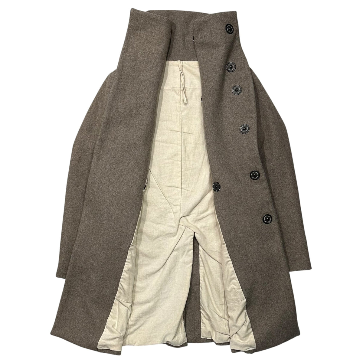 The Viridi-anne 14AW High-Neck Wool Coat Beige Size 2