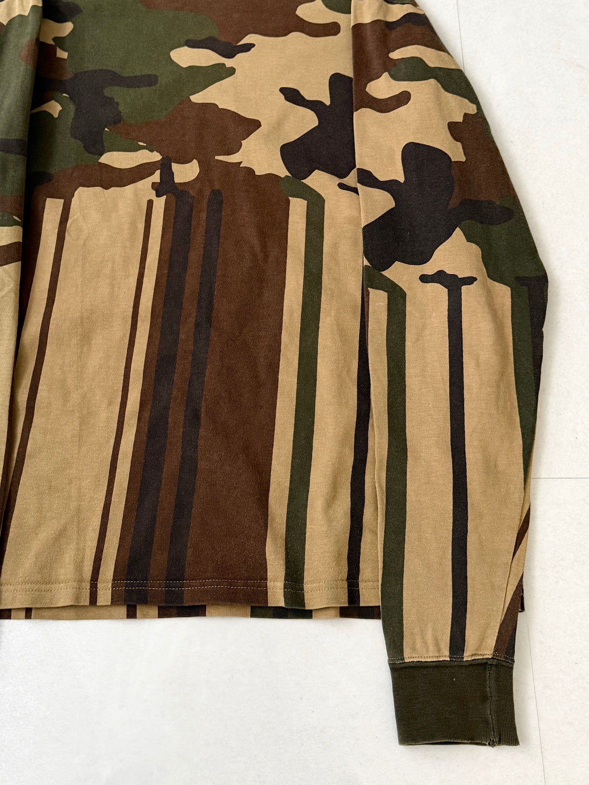 Swagger Camo Design Long Sleeve Shirt Size M
